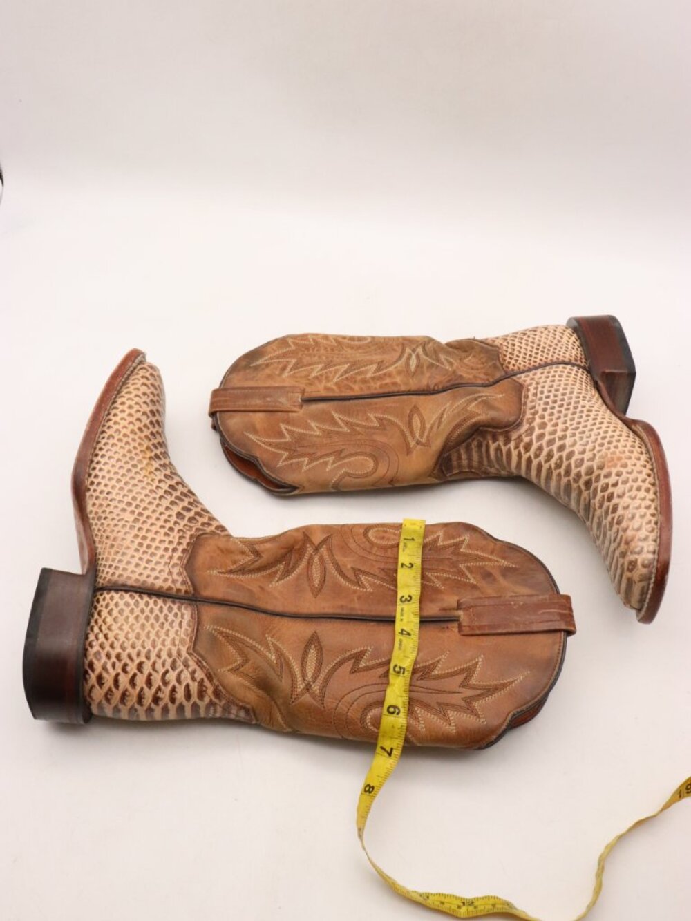 Dan Post Dee Women's Size 8 M Brown Embossed Leather Cowboy Western Shoes 4939 - Picture 7 of 9